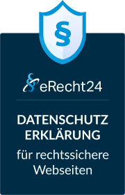 eRecht24 Siegel für rechtssichere Websites